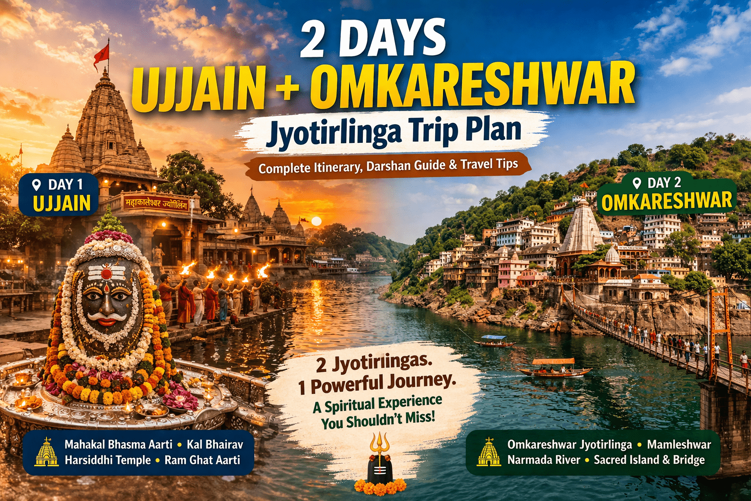 Ujjain + Omkareshwar Travel Plan (2 Days Itinerary)